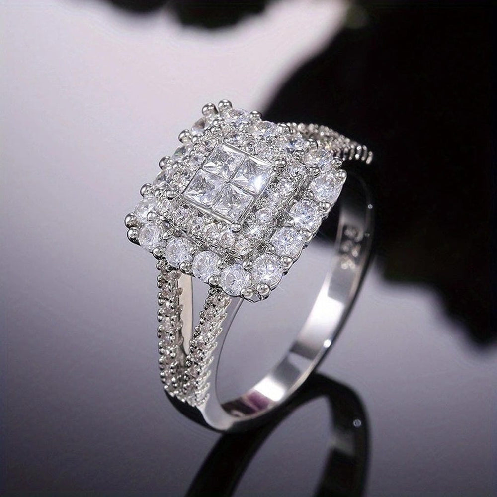 Anillo de Boda Circonita Cuadrada