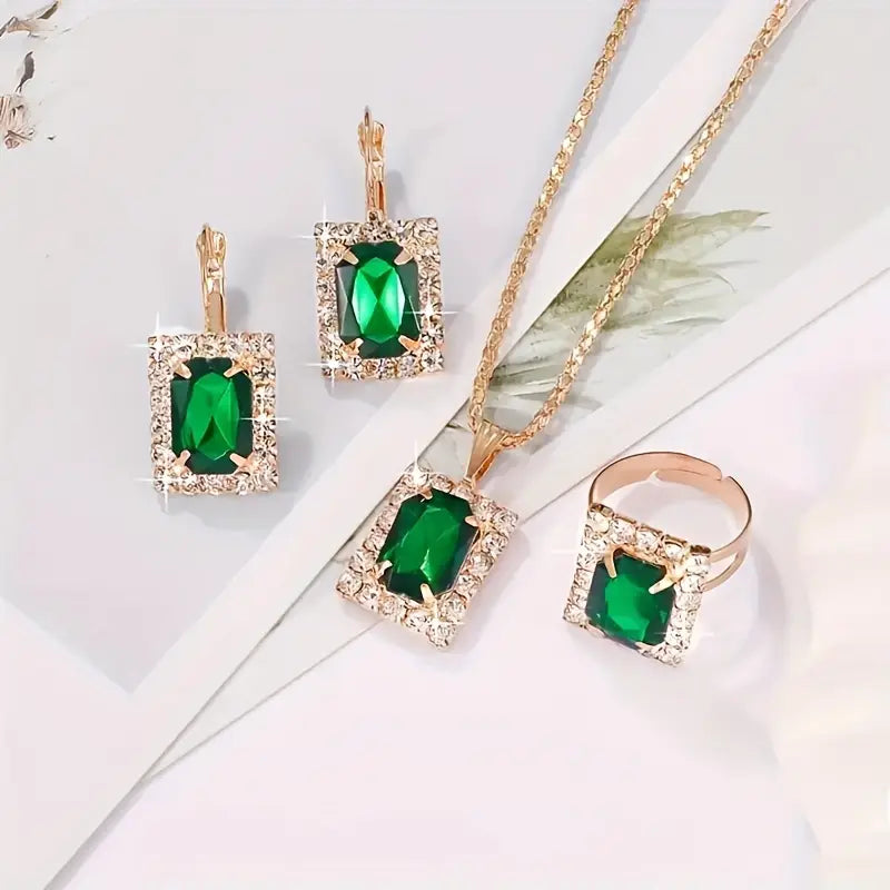 Set de joyas Sylvara Greenveil Oro