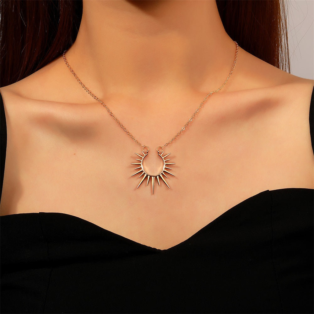 Collar Girasol Oro Blanco