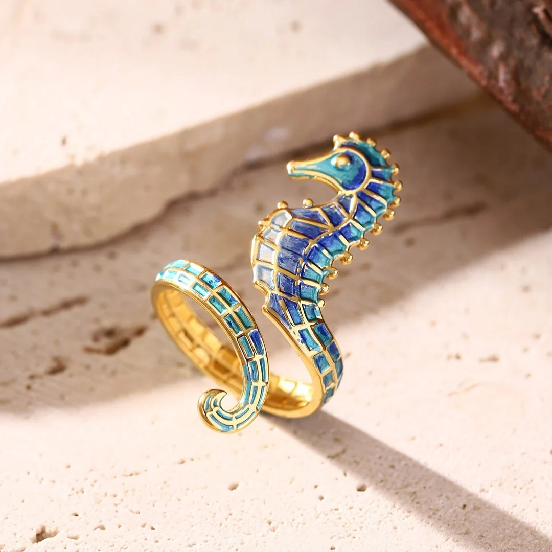 Anillo Ajustable Caballito de Mar Estilo