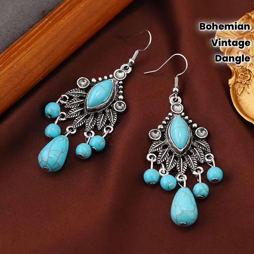 Pendientes Candelabro Turquesa Colgantes