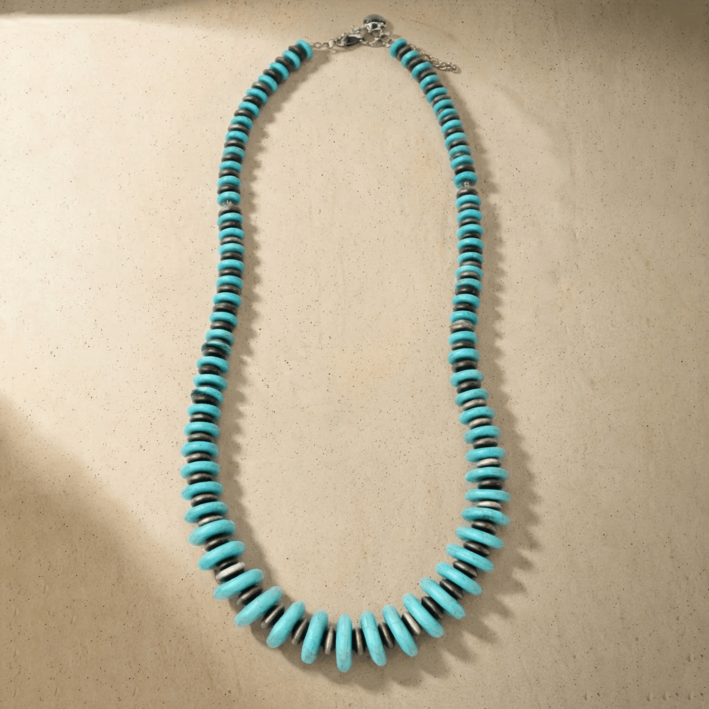 Collar Discos Turquesa Vintage