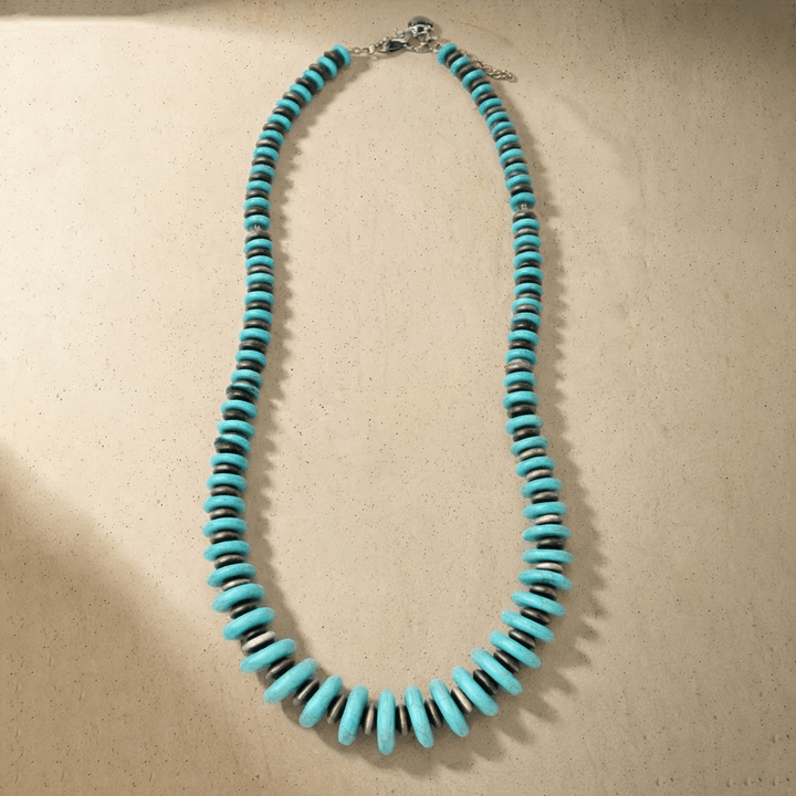 Collar Discos Turquesa Vintage