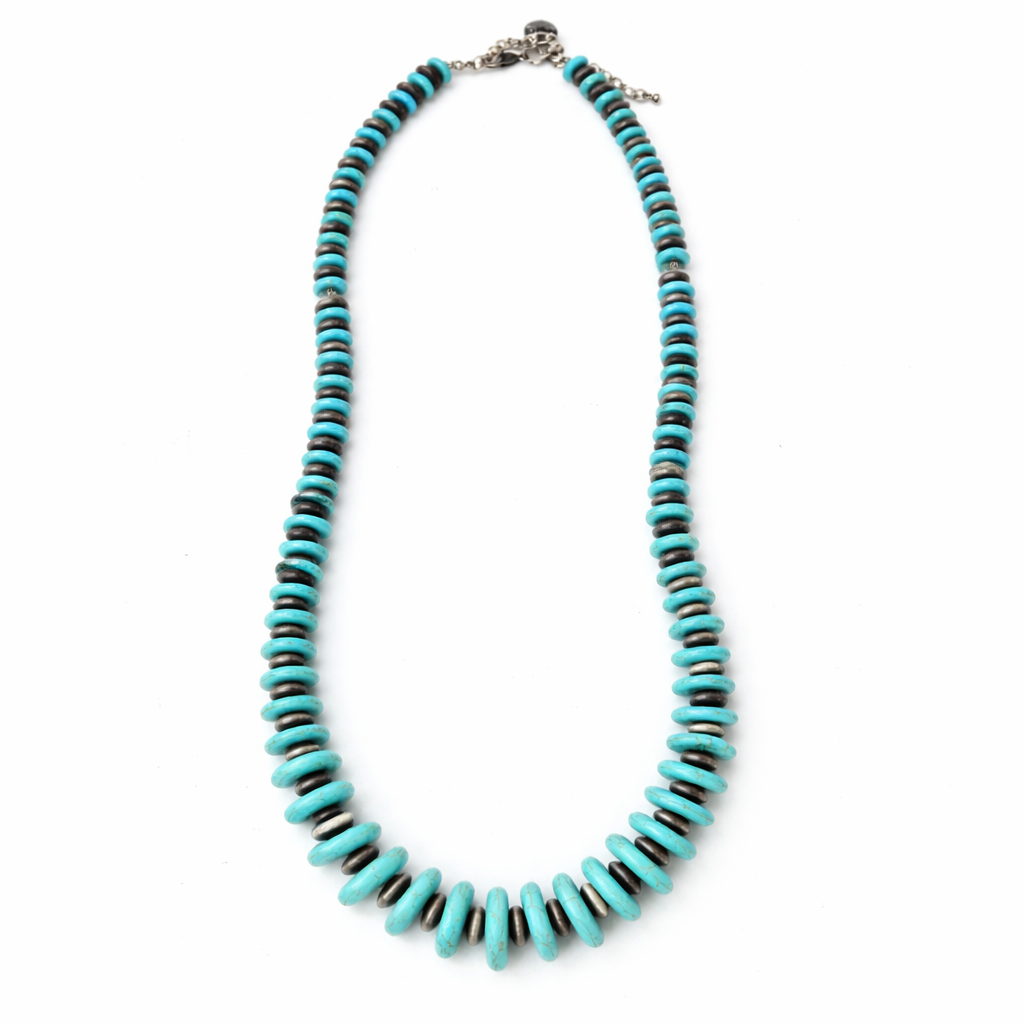 Collar Discos Turquesa Vintage