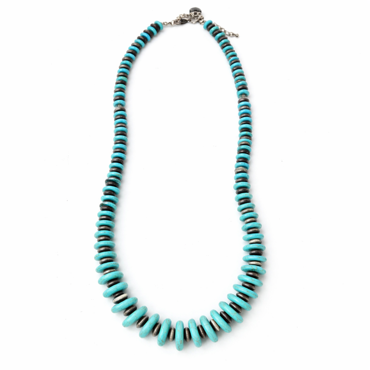 Collar Discos Turquesa Vintage