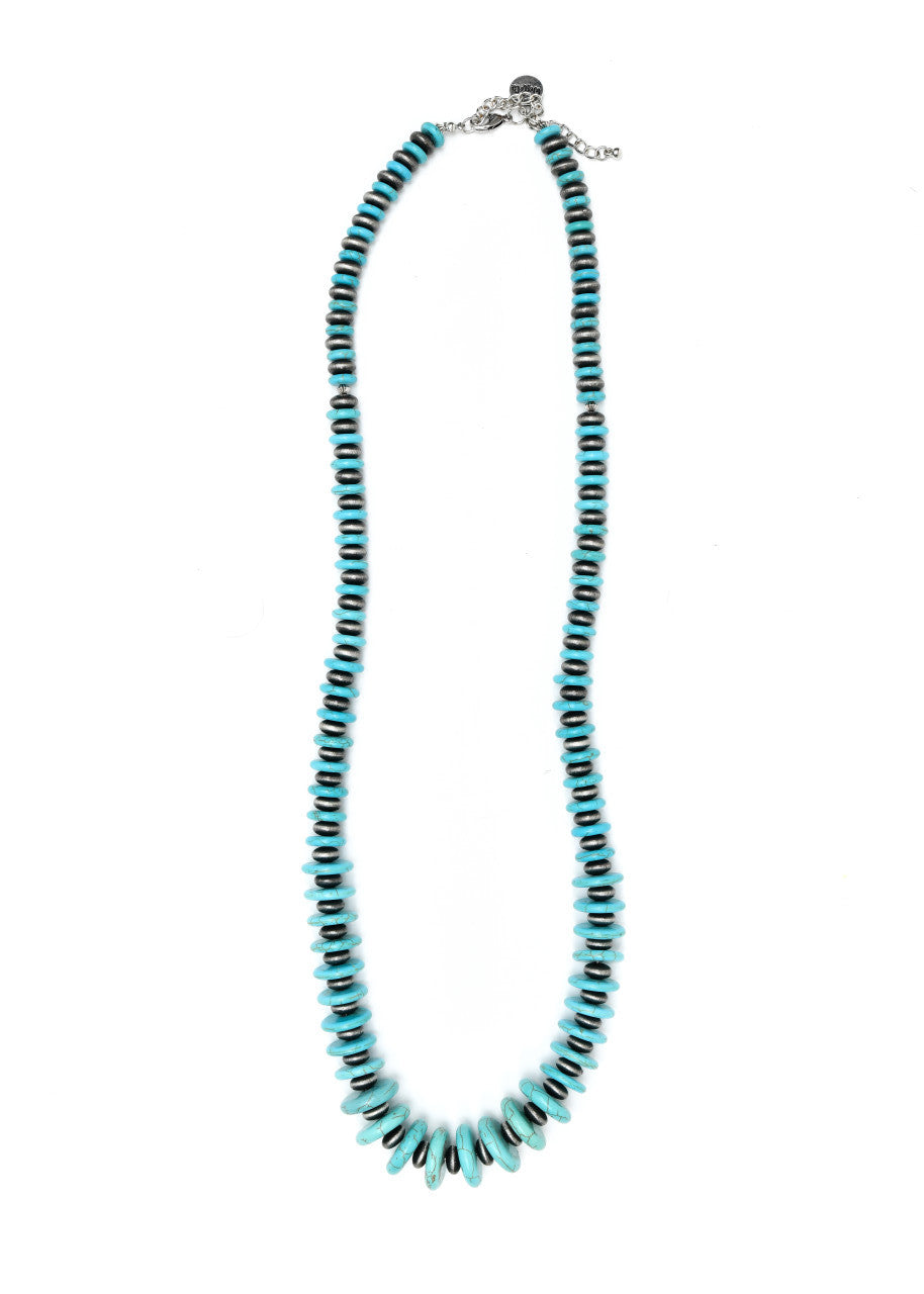 Collar Discos Turquesa Vintage
