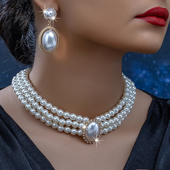 Conjunto de Joyas con Perlas Clásicas