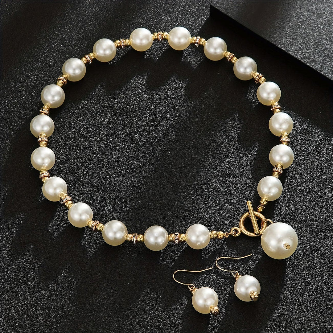 Conjunto de Collares de Perlas Gruesas