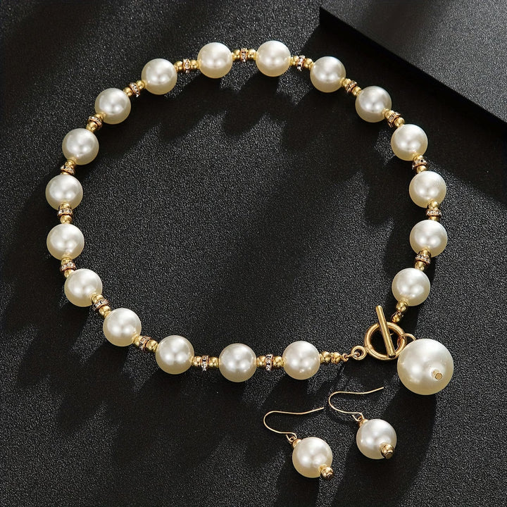 Conjunto de Collares de Perlas Gruesas