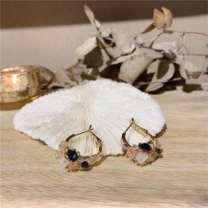 Pendientes de Flor Vintage chapados