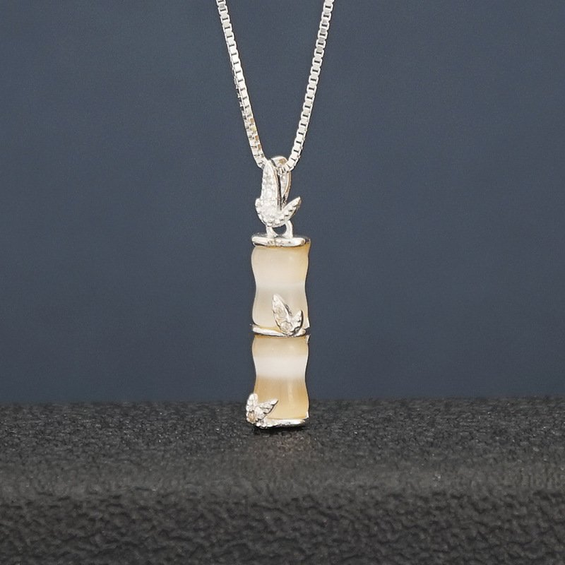 Collar de cadena de bambú