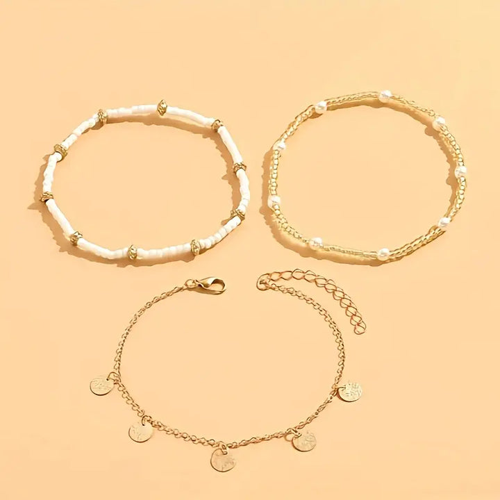 Conjunto Tobilleras Doradas