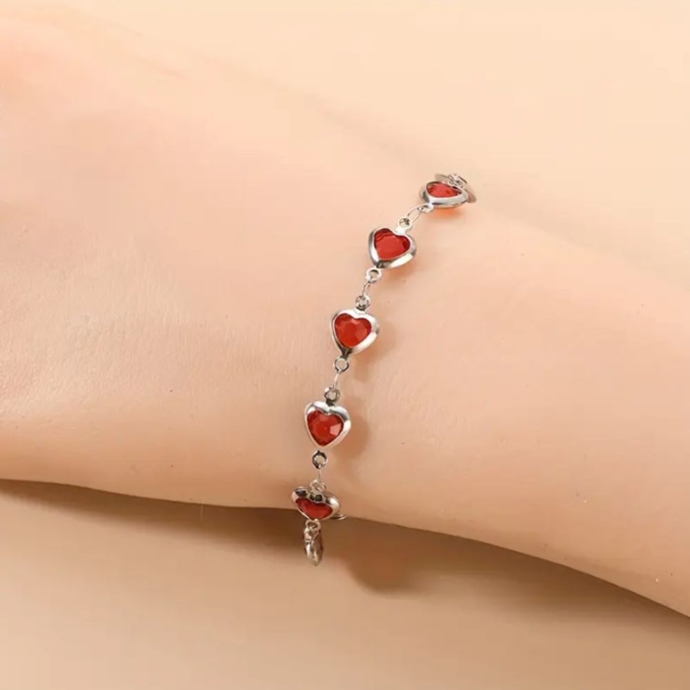 Pulsera Granate Plateada