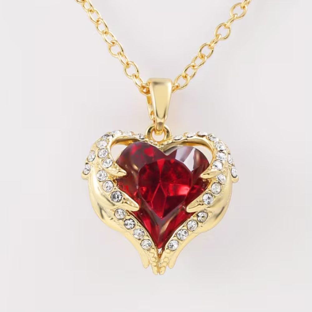 Collar Corazón Rojo Angelical