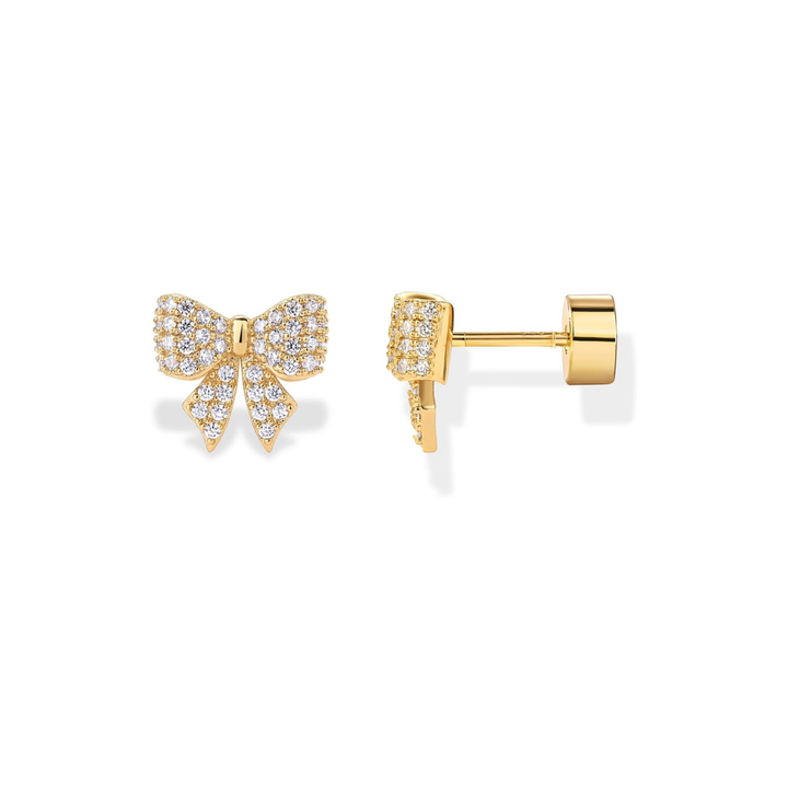 Pendientes Lazo Dorado