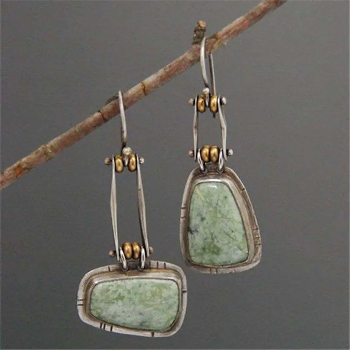 Pendientes Trapecio Turquesa Verdoso