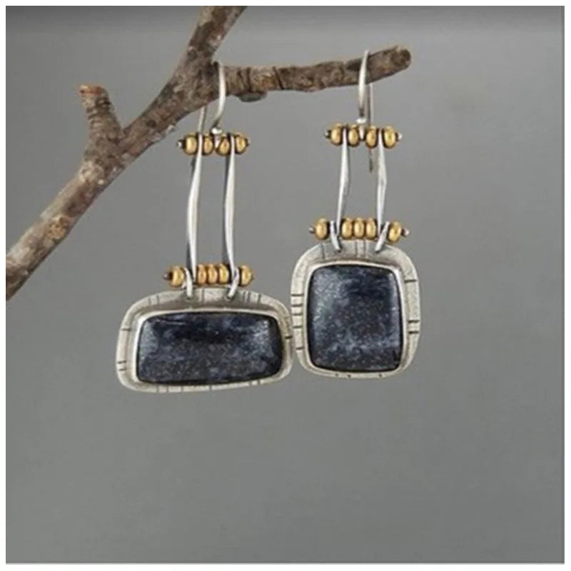 Pendientes Trapecio Turquesa Verdoso