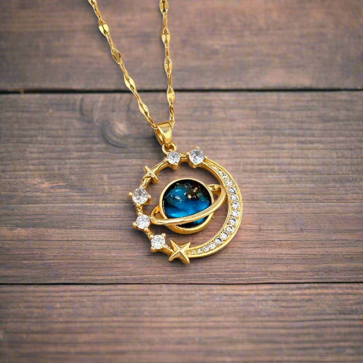 Collar Planeta Estrellado