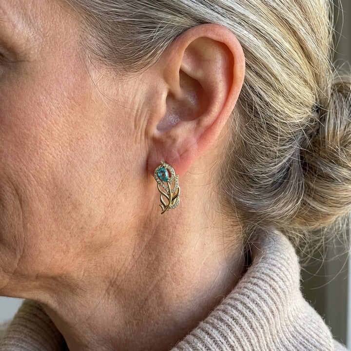 Pendientes Hoja Turquesa Bohemios