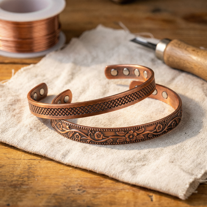 Conjunto de Cobre Pulsera y Anillo
