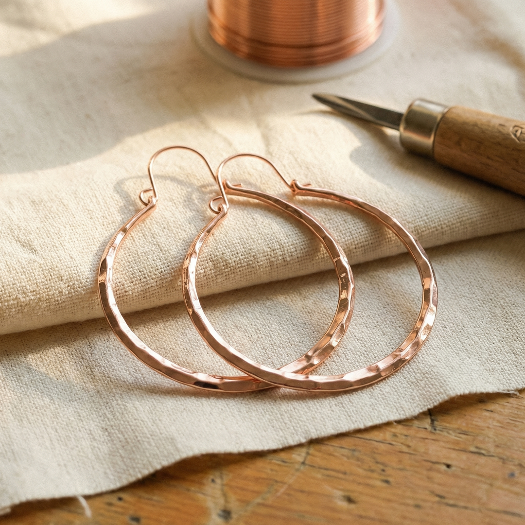 Aros de Cobre Grandes Finos