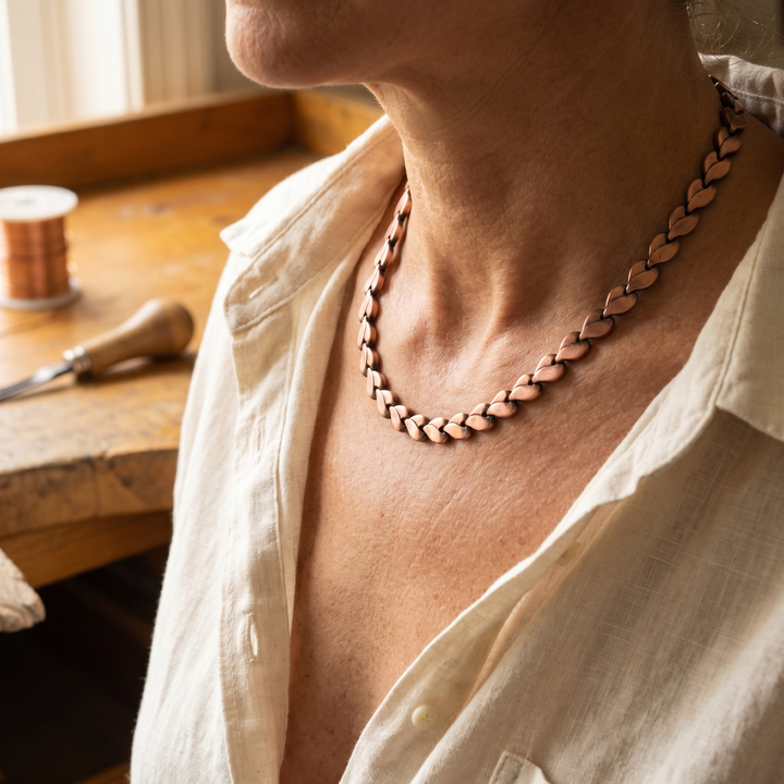 Collar de Cobre Trenzado