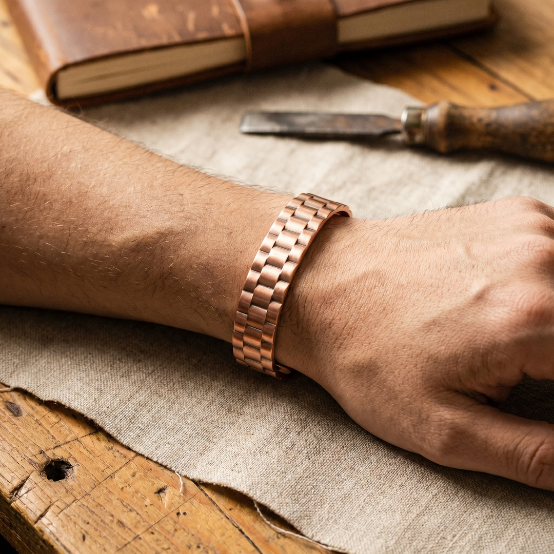 Pulsera de Cobre Eslabones Hombre