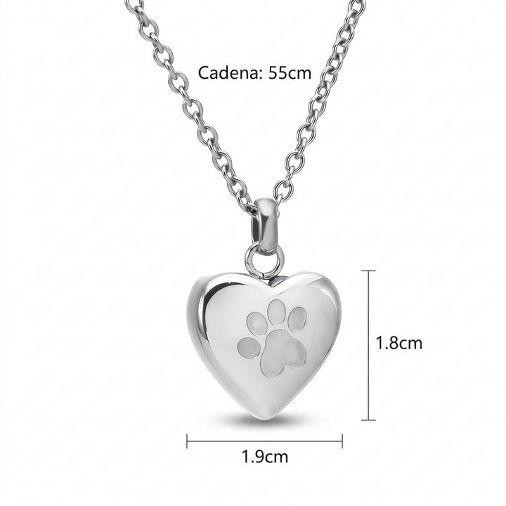 Colgante Corazón con Cenizas de tu Mascota