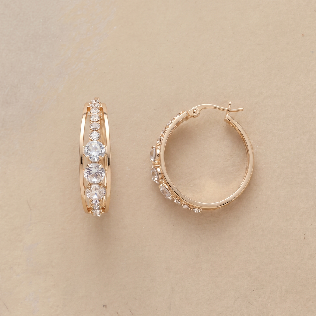 Aros Elegantes con Brillo