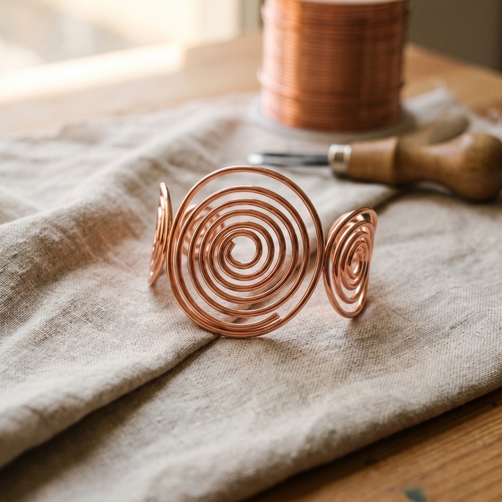 Pulsera de Cobre Espiral