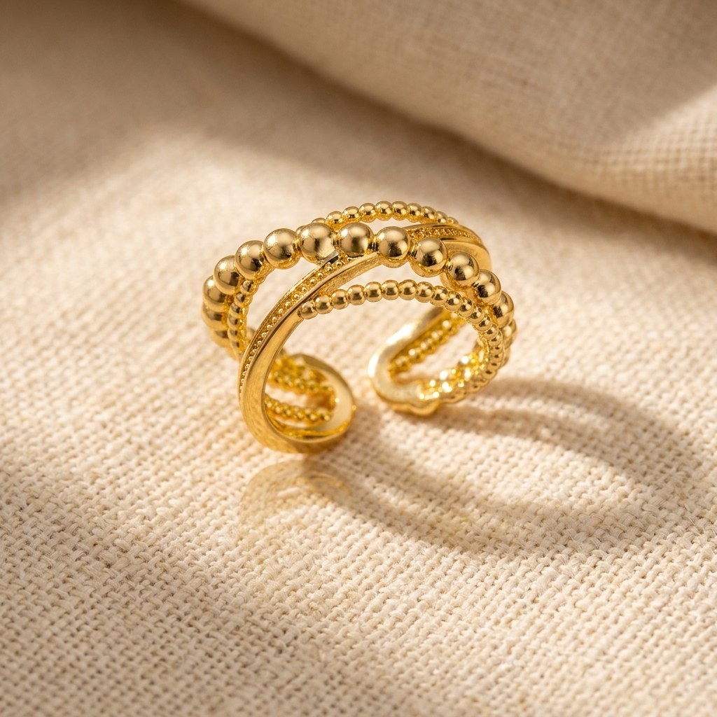 Anillo Triple Perlado