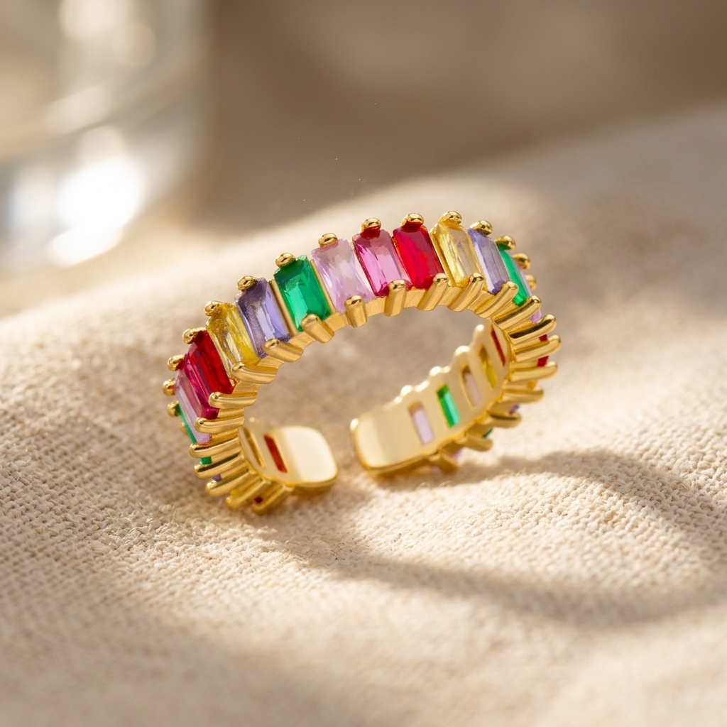 Anillo Baguette Multicolor