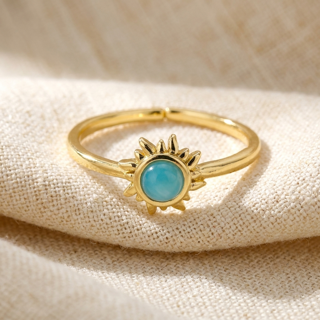 Anillo Sol Turquesa