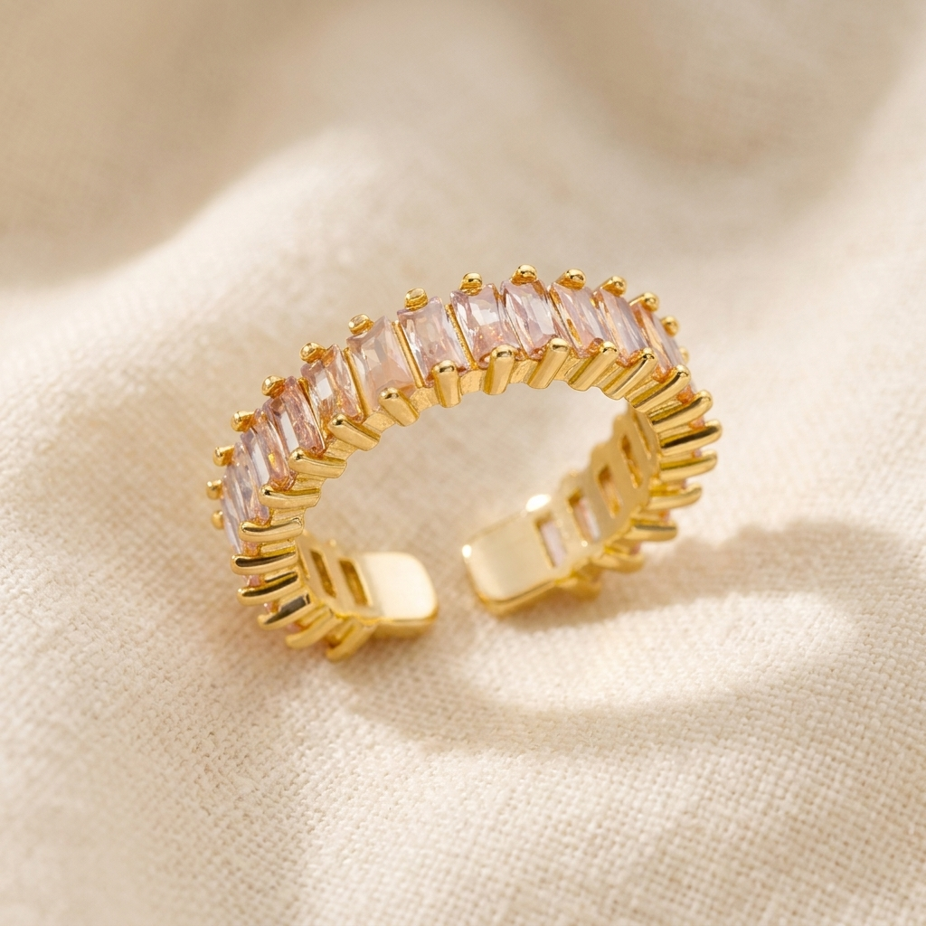 Anillo Baguette Champán