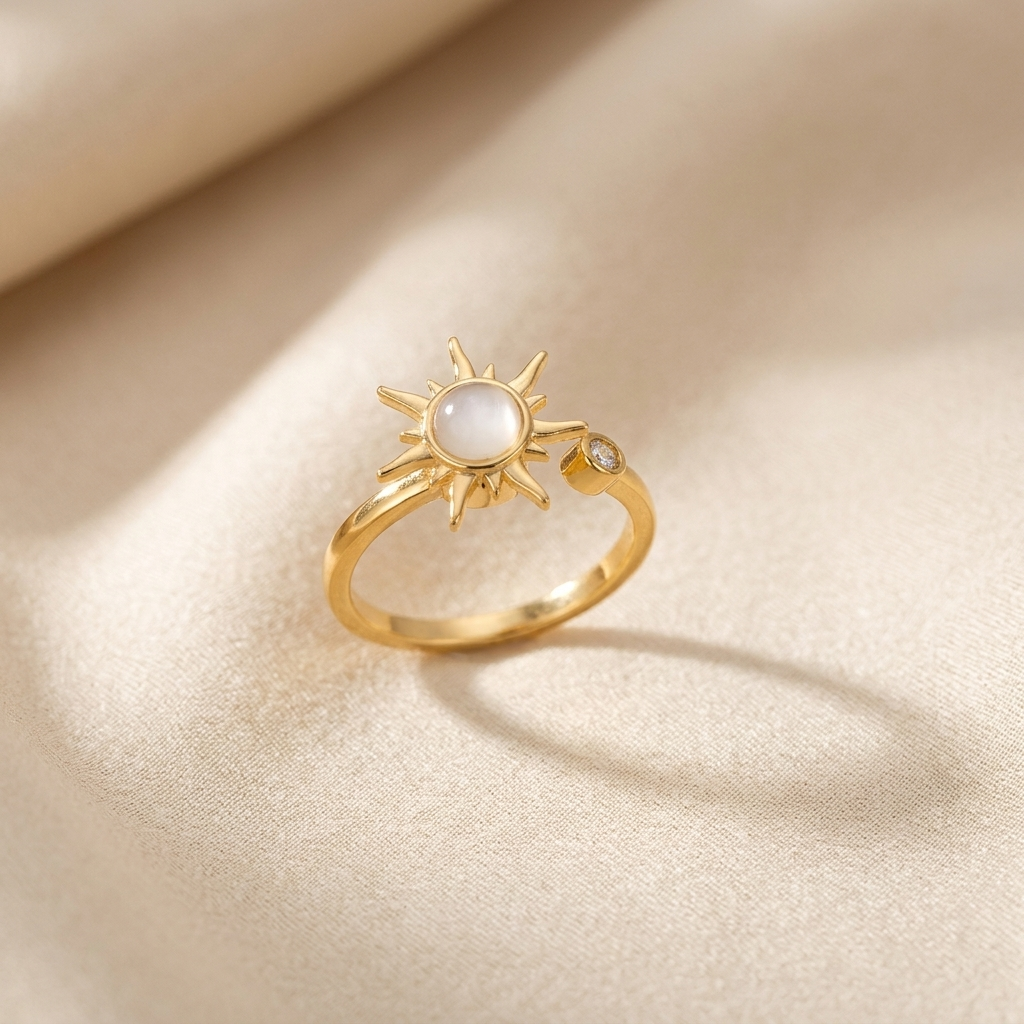 Anillo Sol con Cristal