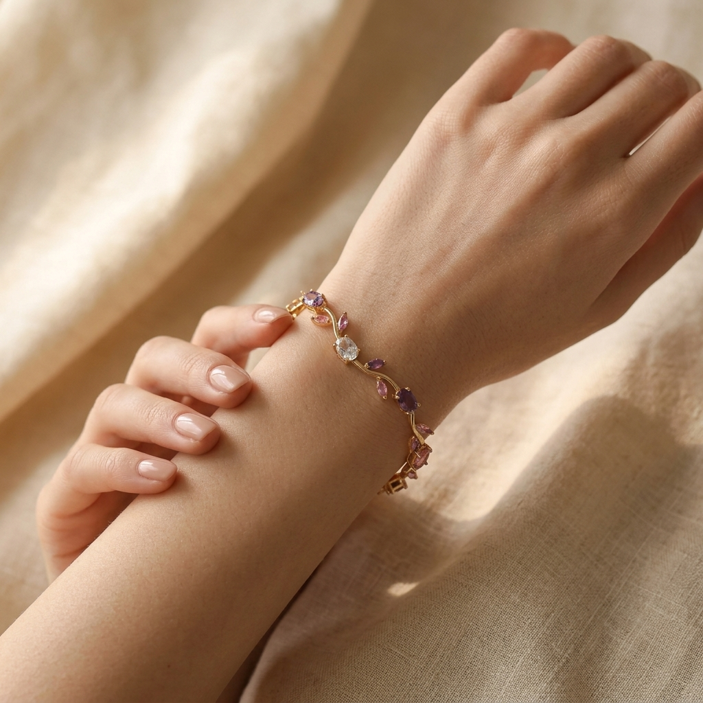 Pulsera Trenzada de Tulipanes