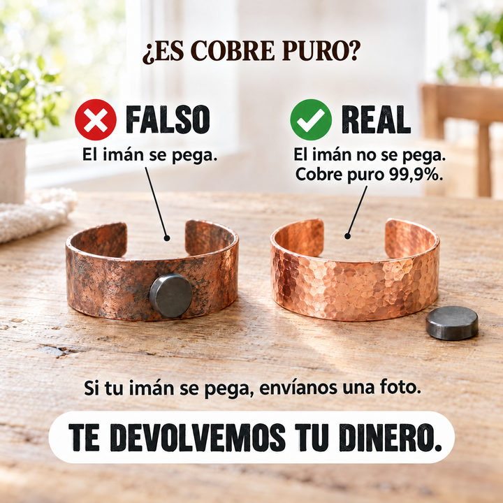 ¿Es cobre puro? Prueba del imán