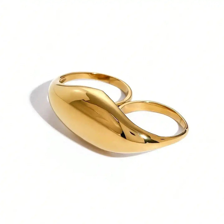 Anillo Doble Dorado Atemporal