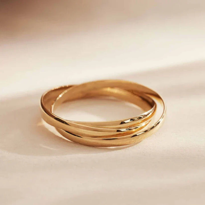 Anillo Triple Dorado