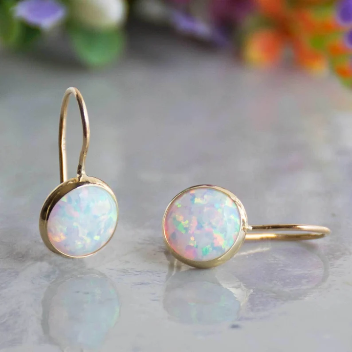 Pendientes Vintage Oro con Ópalo