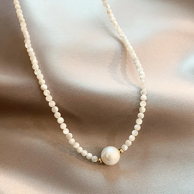 Collar Perla Solitaria Delicado