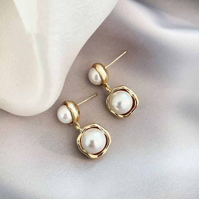 Pendientes de Perlas de Oro