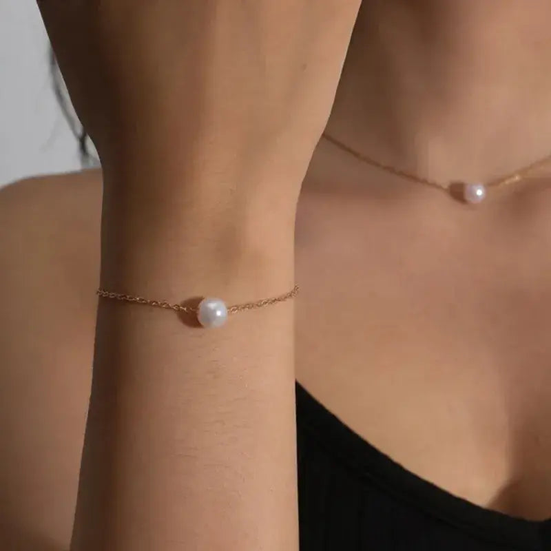 Pulsera Fina con Perla