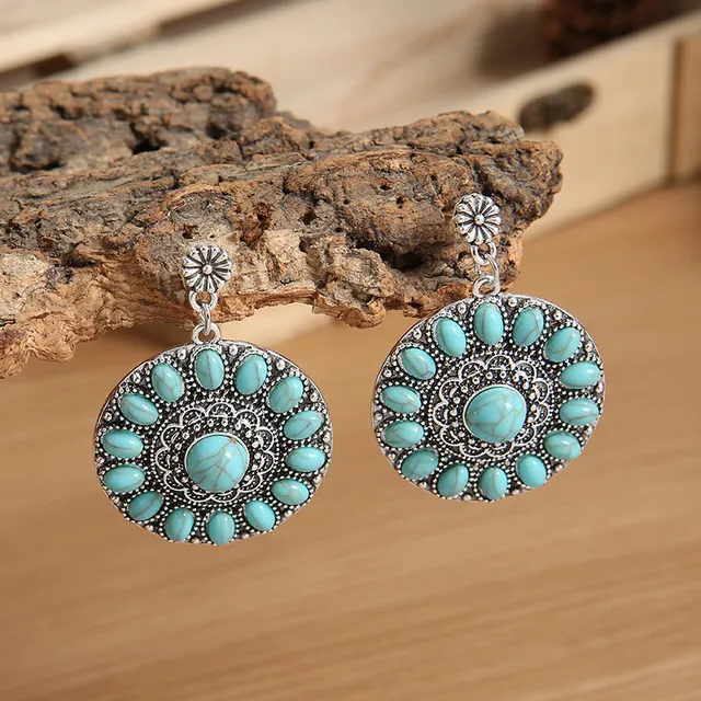 Pendientes Mandala Turquesa