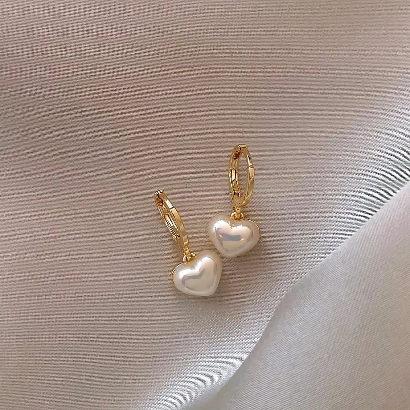 Pendientes Corazón con Perla