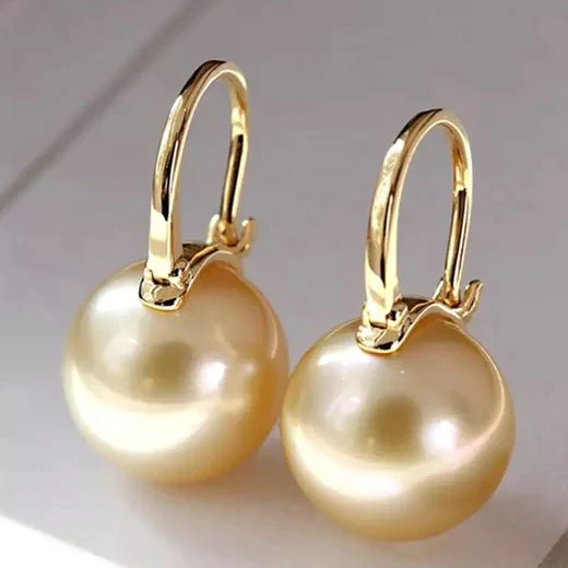 Pendientes Perla Dorada