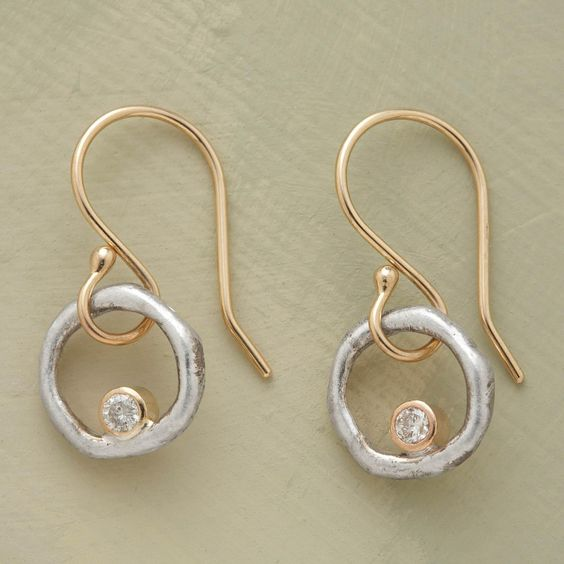 Pendientes Aro Plateado y Perla