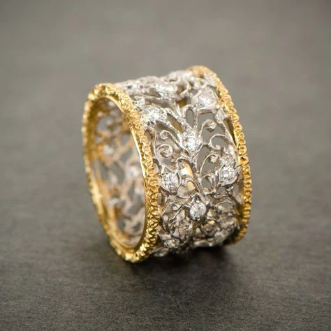 Anillo Vintage Hiedra con Circonitas