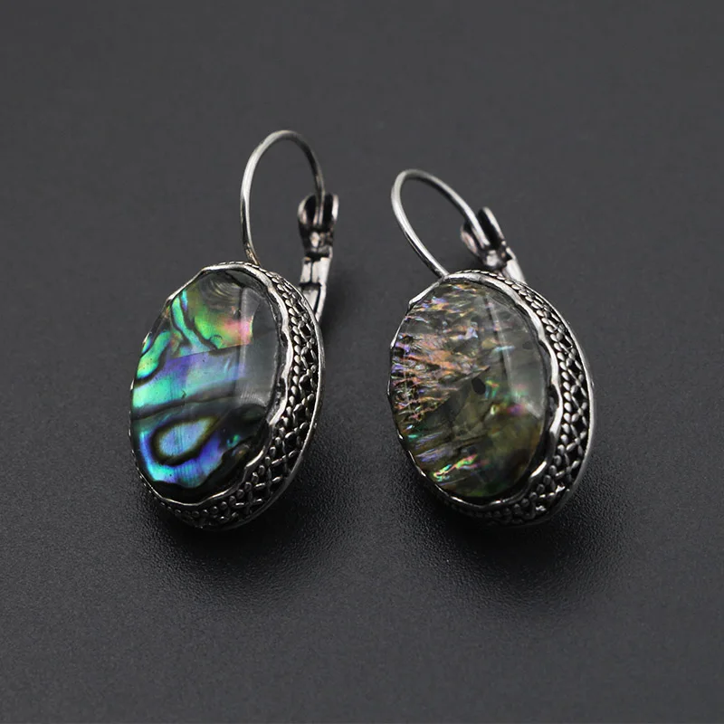 Pendientes Vintage Redondos con Piedra
