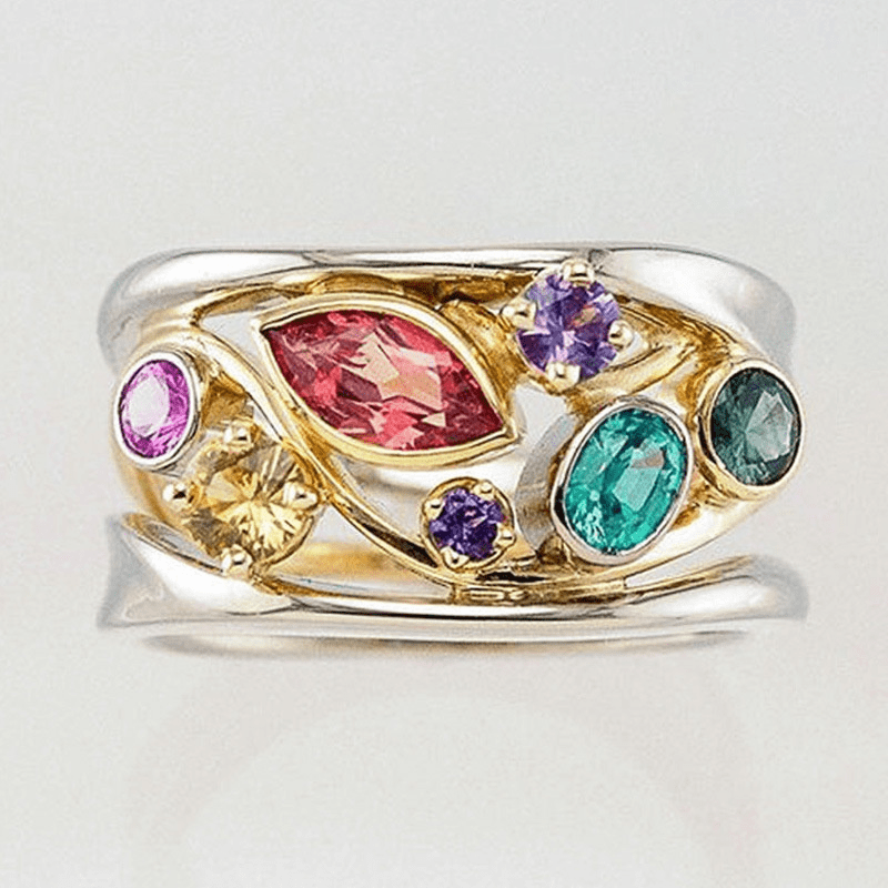 Anillo Multicolor Vintage en Oro